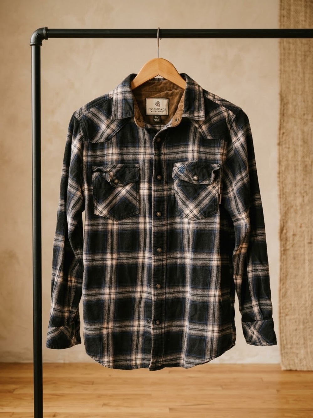 Legendary Whitetails Buck Camp Heavy Plaid Flannel Shirt S